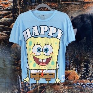 Nickelodeon Light Blue SpongeBob Happy T-Shirt